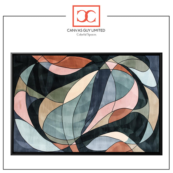 Color Theory Composition 2 | Modern Geometric Framed Artwork