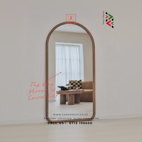 Elna Mirror | Full-Length Double Arched Wooden Mirror (1800 × 900 mm)