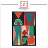 Color Theory Composition | Modern Geometric Framed Artwork