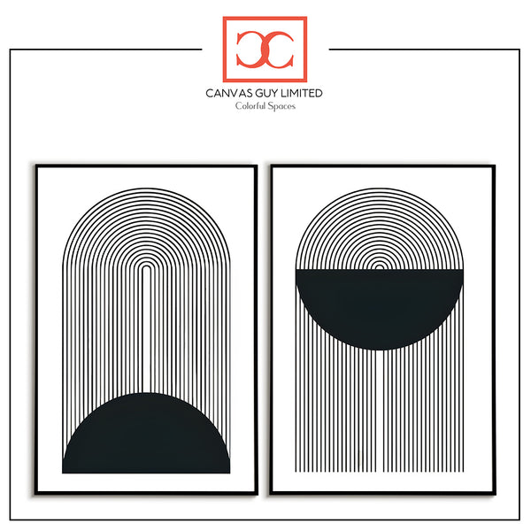 Arched Geometry Duo | Scandinavian Modern Art