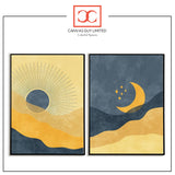 Day Night Duality | Celestial Modern Wall Print