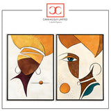 African Face Profile Minimal | Contemporary Portrait Print