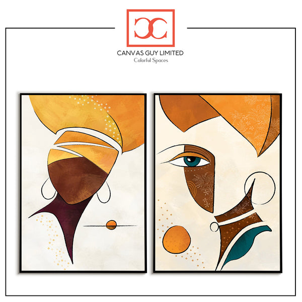 African Face Profile Minimal | Contemporary Portrait Print
