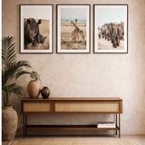 White rhino close-up African wildlife canvas print 90x60cm — Canvas Guy Limited Kenya