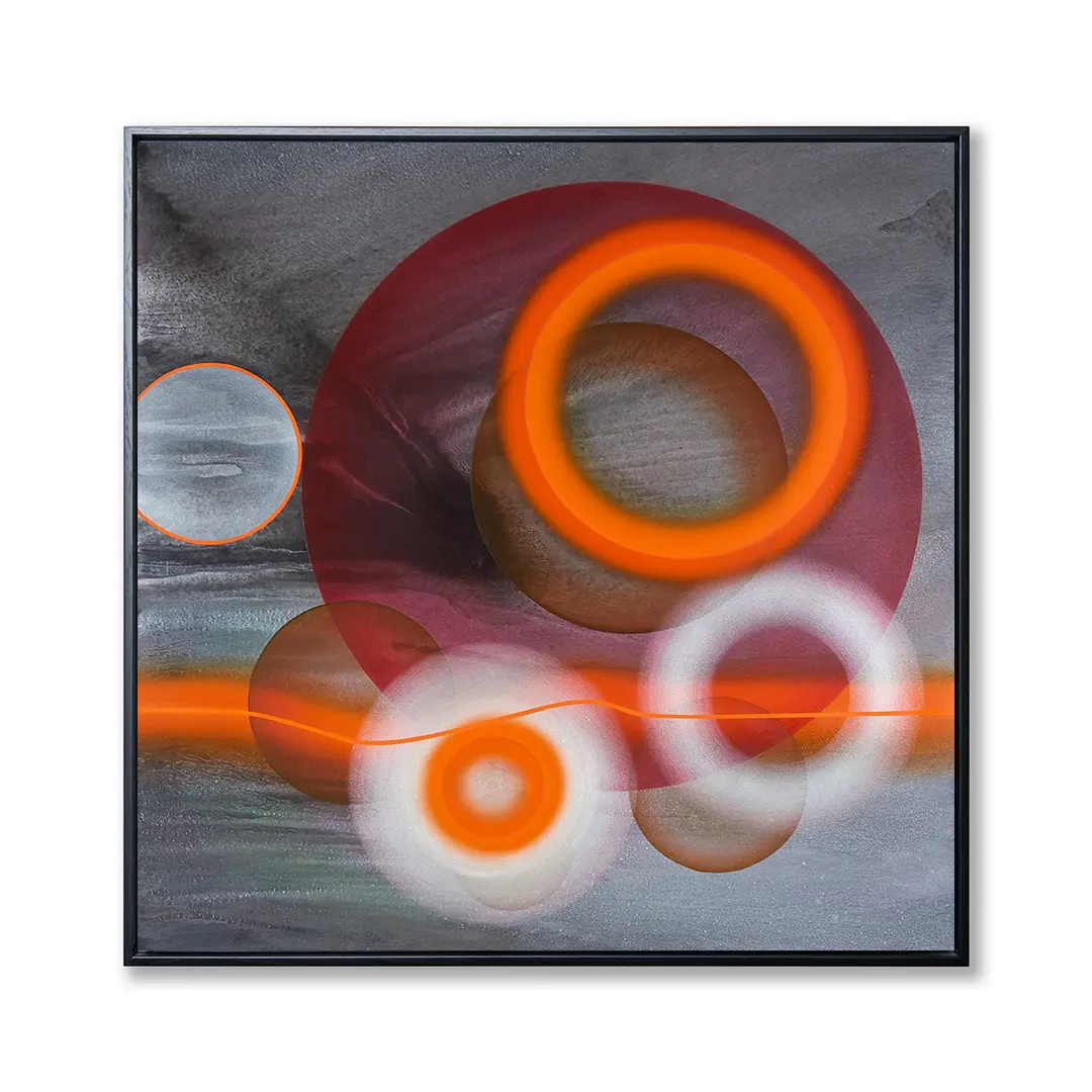 Stylized graphic of diverse Canvas Guy Limited wall art decor, ranging from abstract paintings to contemporary prints.